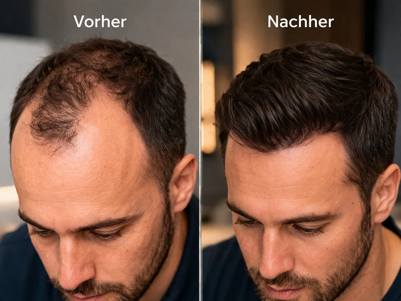 Haartransplantation Vorher Nachher - Geheimratsecken Norwood III