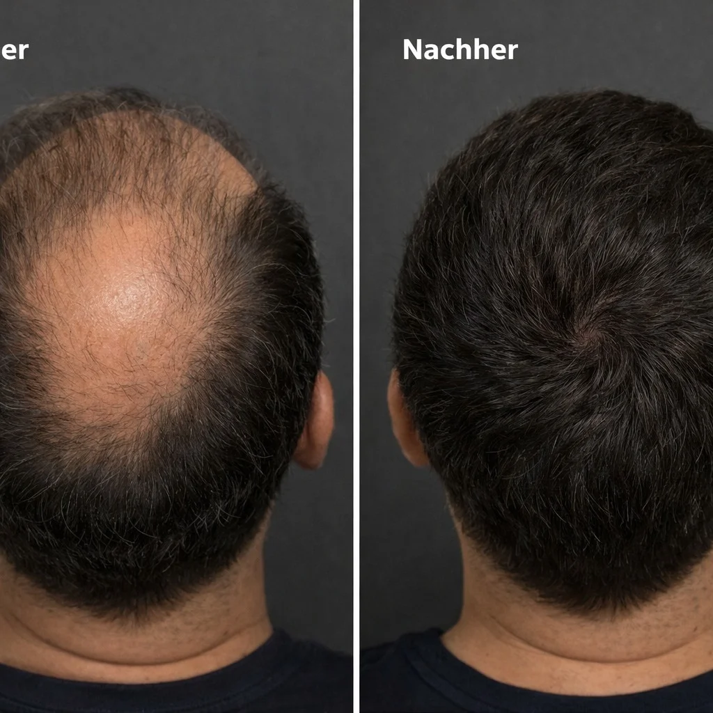 Haartransplantation Vorher Nachher - Vertex-Kahlheit Norwood V